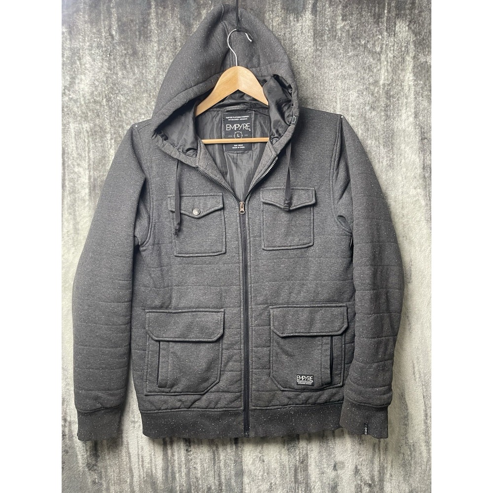 EPYRE Clothing Mens Gray Speckled Large Hoodie